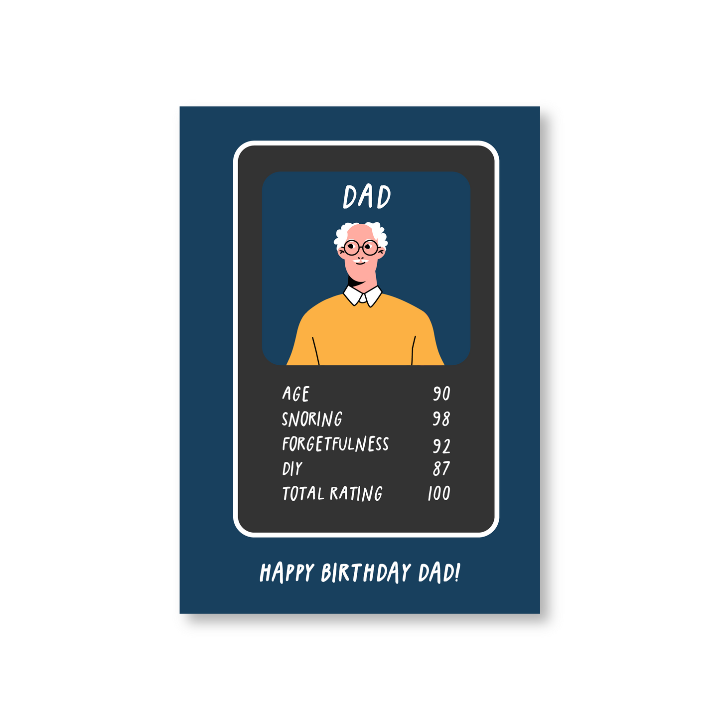 Top Trumps 90th Birthday Card for Dad