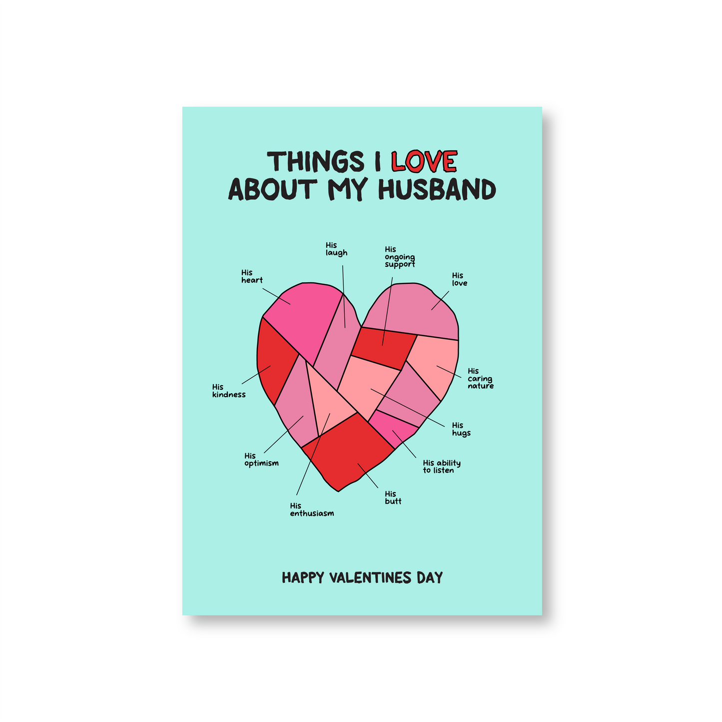 Things I Love About My Husband (Valentines Day Card)