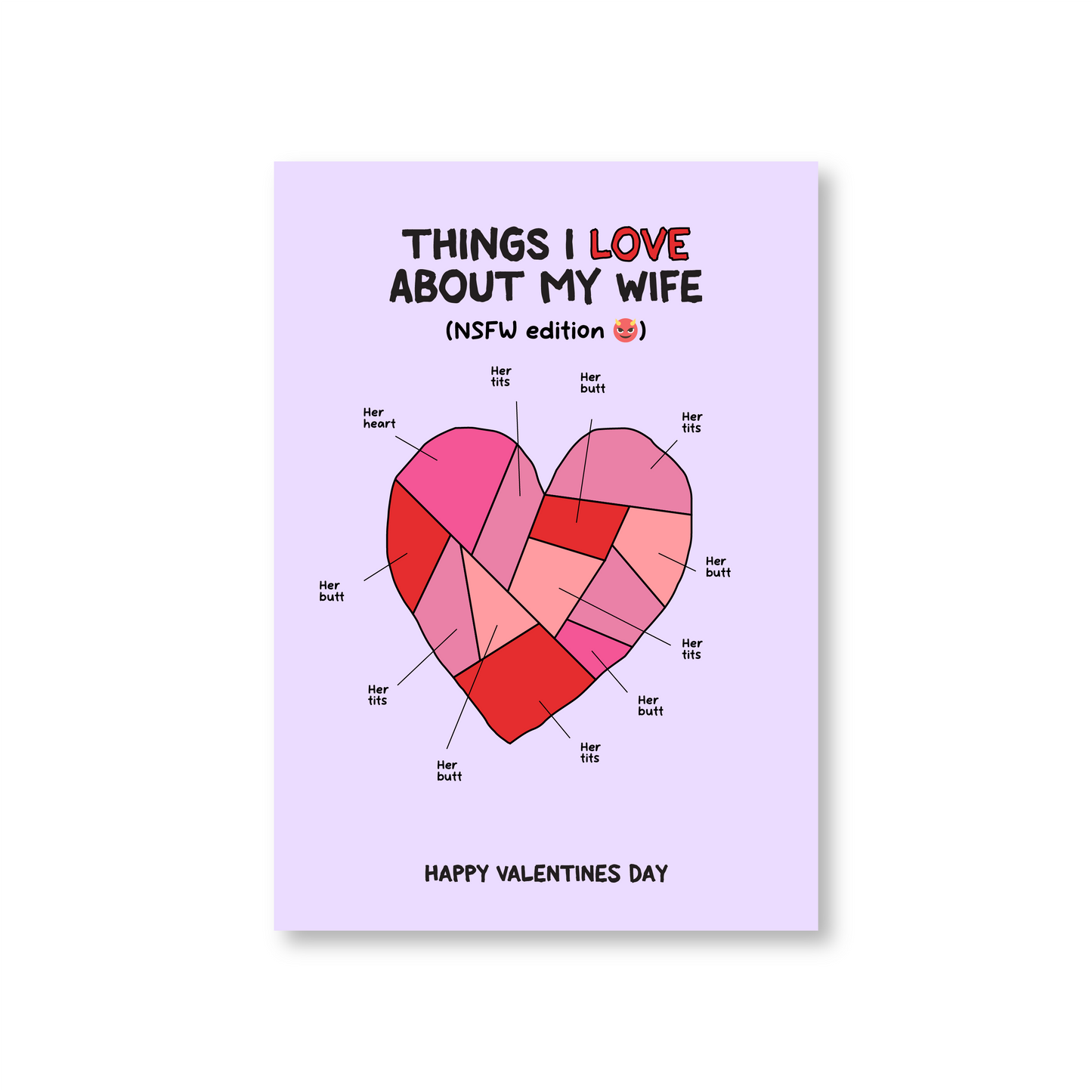 Things I Love About My Wife (NSFW) (Valentines Day Card)