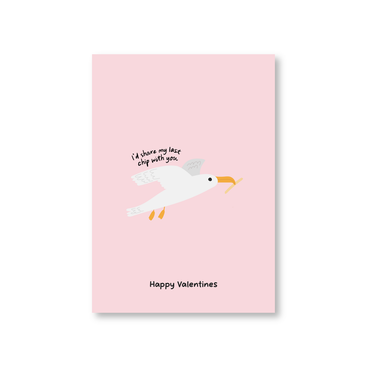 I'd Give You My Last Chip Seagull Valentines Day Card