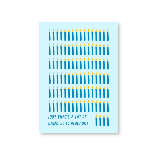 100th Birthday Card (A Lot of Candles)