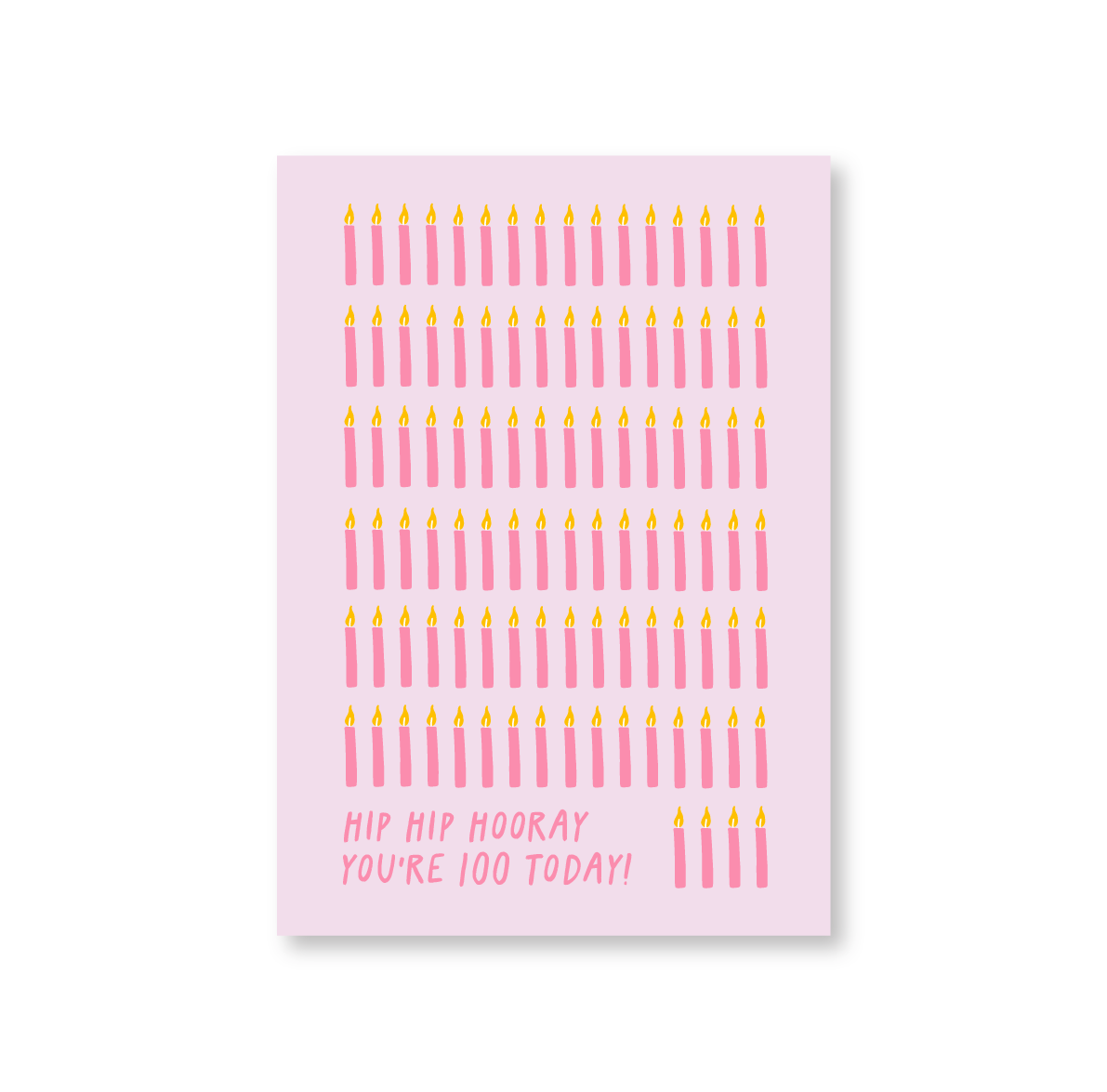 Hip Hip Hooray - 100 Today Birthday Card