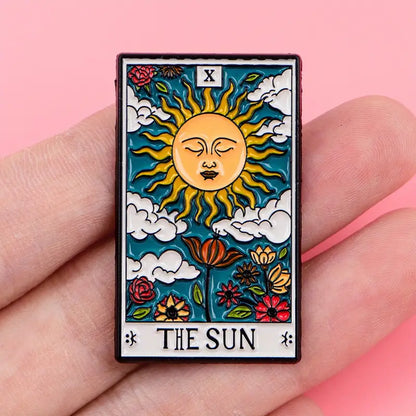 The Sun Zodiac Pin Badge