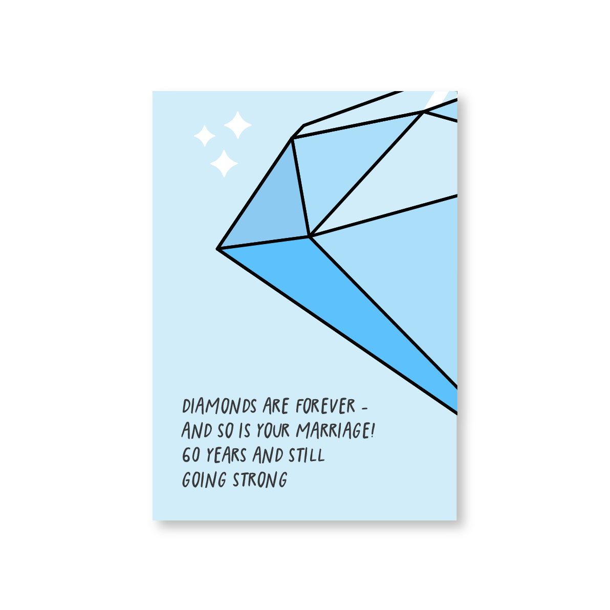 60th Wedding Anniversary Card – Diamonds Are Forever