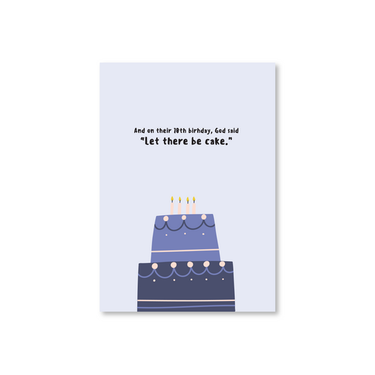 70th Birthday Card (Let There Be Cake)