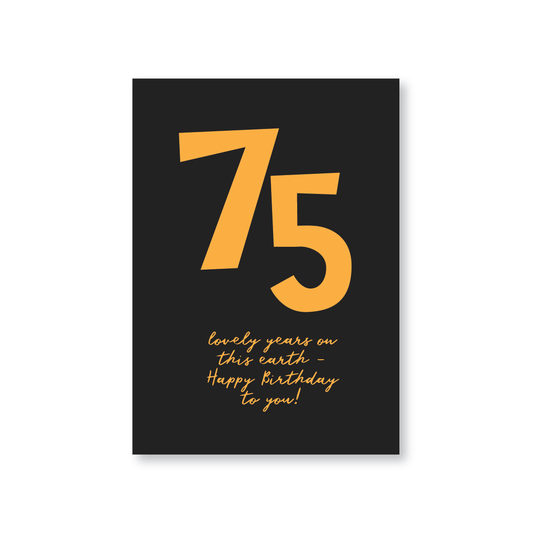 75 Lovely Years On This Earth 75th Birthday Card