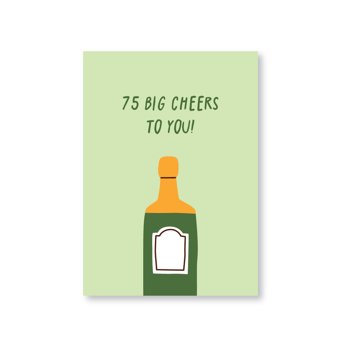 Happy 75th Birthday Card (75 Big Cheers)