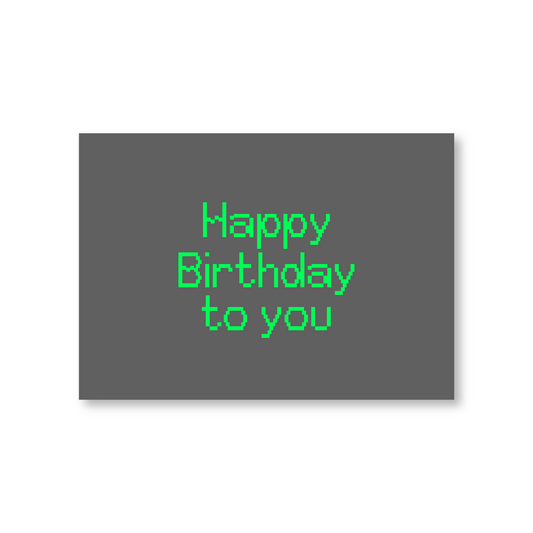 8-bit Retro Happy Birthday Card