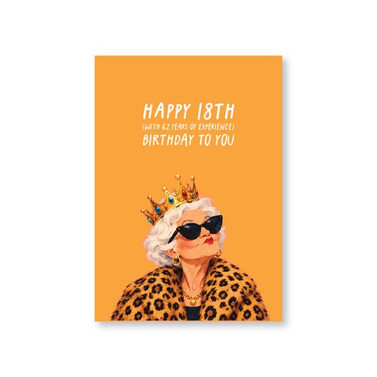 80th Birthday Card for Her (62 Years Experience)