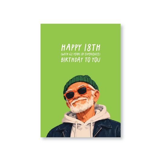 80th Birthday Card for Him (62 Years Experience)