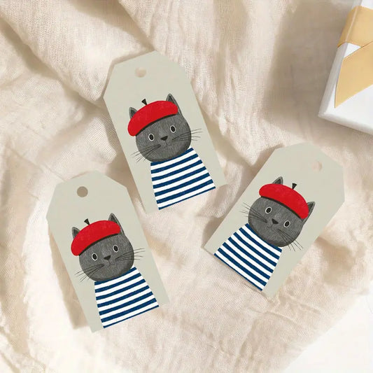 French Cat Gift Tag (Pack of 8)