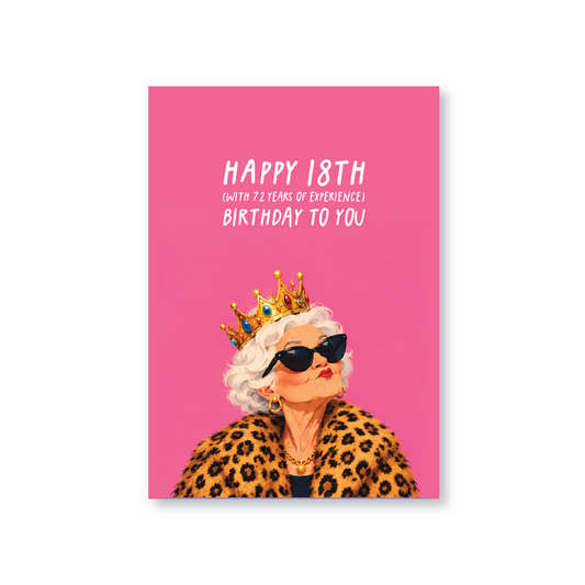 90th Birthday Card for Her (72 Years Experience)