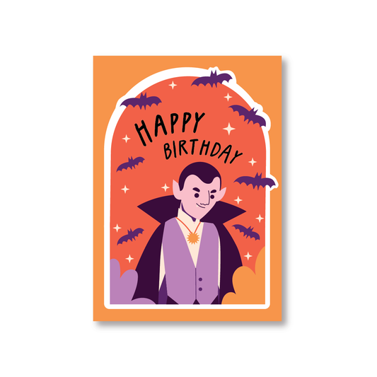 Halloween Happy Birthday Card (Dracula)