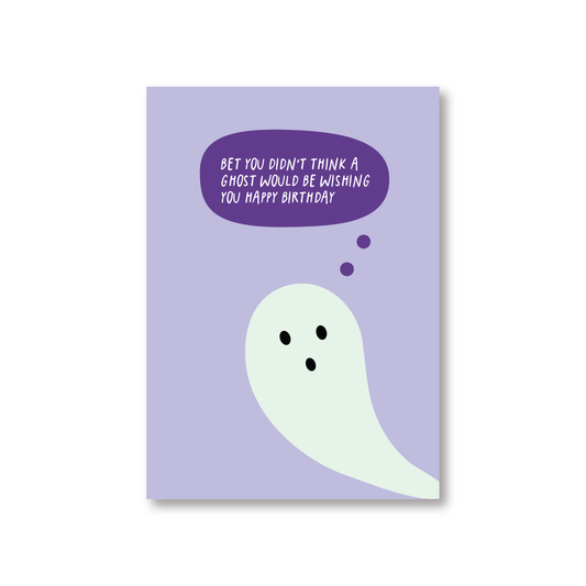 Halloween Happy Birthday Card (Friendly Ghost)