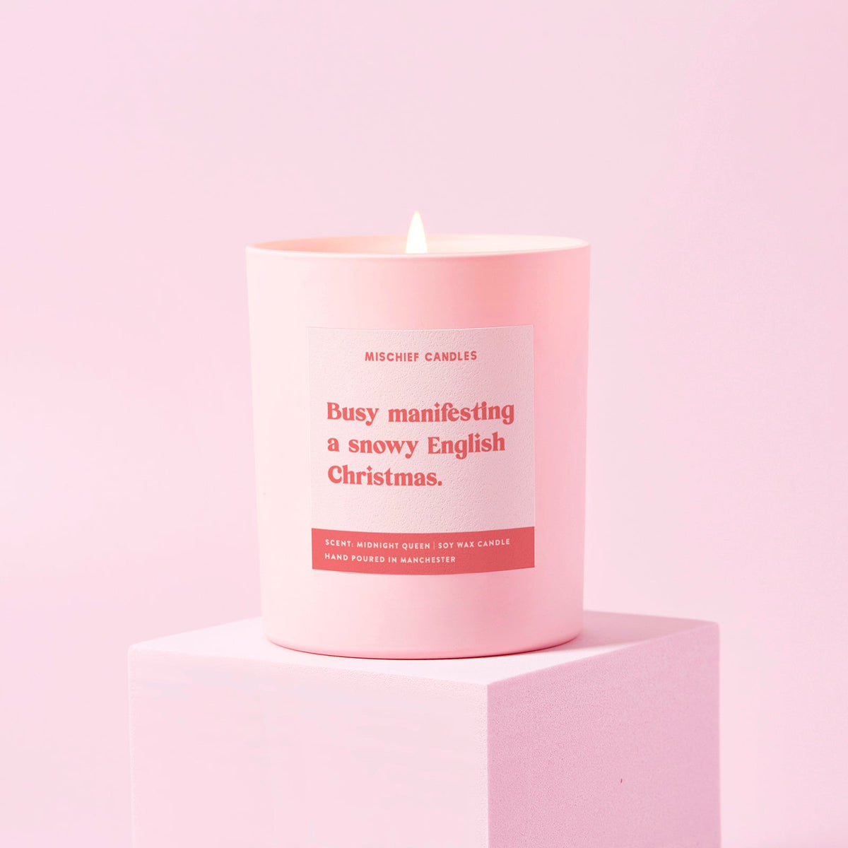 Manifesting A Snowy English Christmas Candle