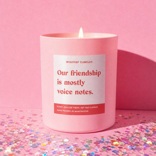 Friendship Is Mostly Voice Notes Candle