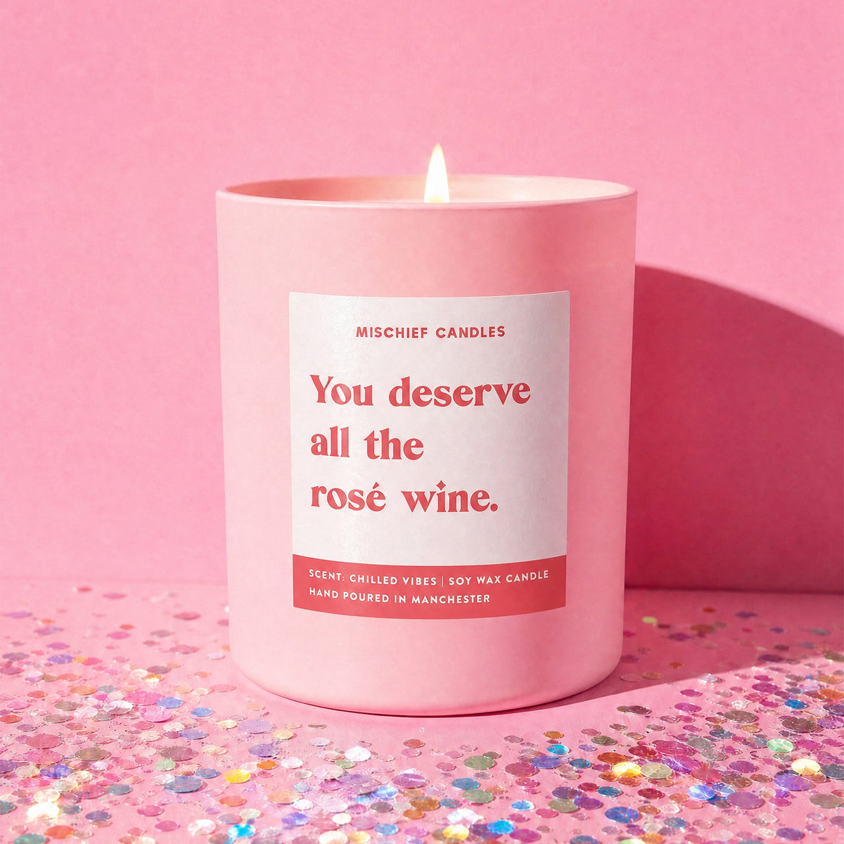 Rosé Wine Friendship Candle