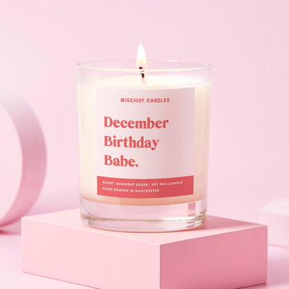 Happy Birthday Candle (December Birthday Babe)