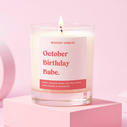 Happy Birthday Candle (October Birthday Babe)