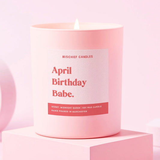 Happy Birthday Candle (April Birthday Babe)