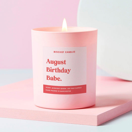 Happy Birthday Candle (August Birthday Babe)