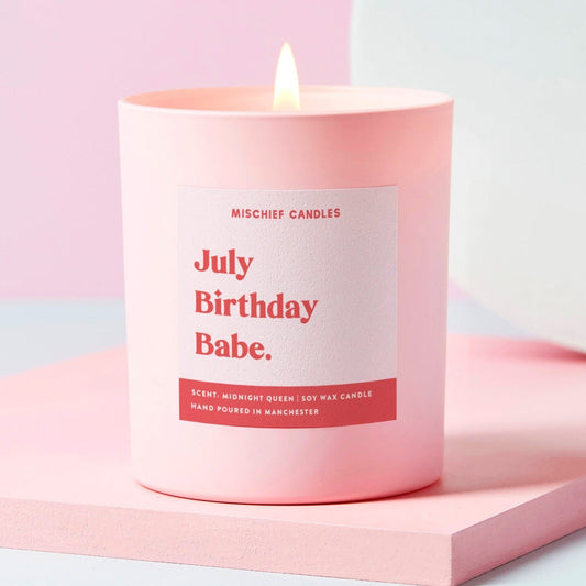 Happy Birthday Candle (July Birthday Babe)