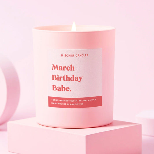 Happy Birthday Candle (March Birthday Babe)