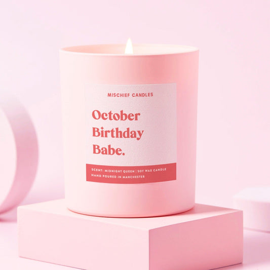 Happy Birthday Candle (October Birthday Babe)