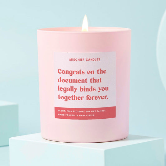 Congrats On The Legally Binding Document Candle