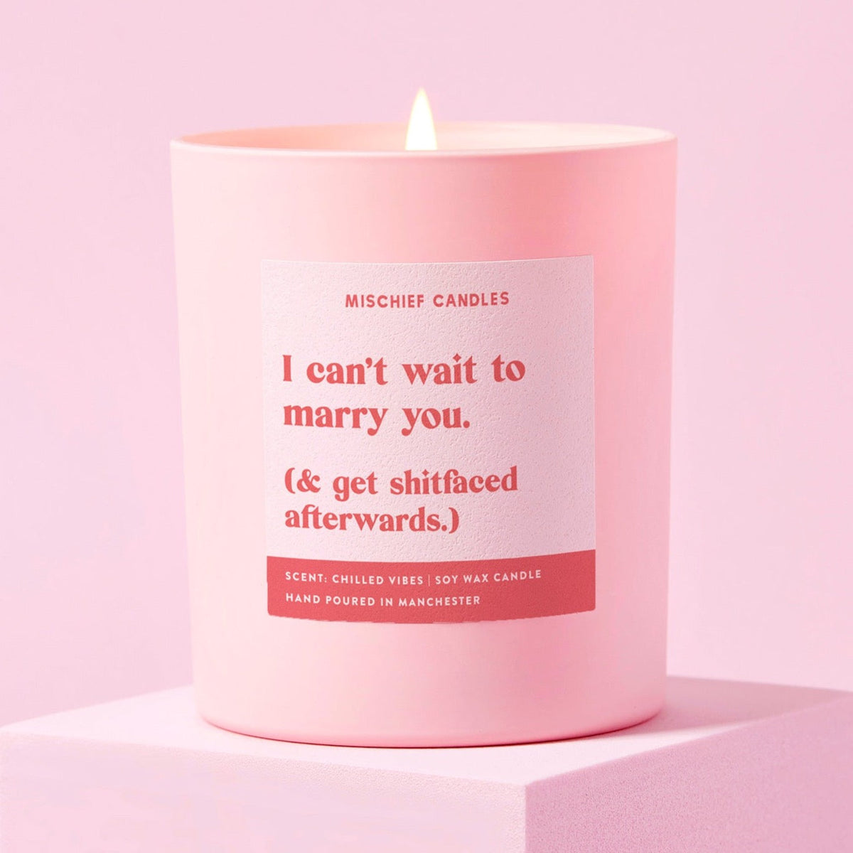 I Can't Wait To Marry You and Get Shitfaced Candle