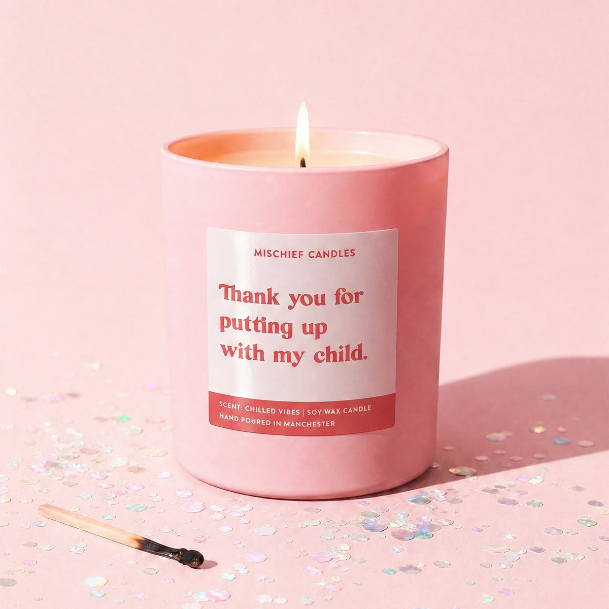Thank You For Putting Up With My Child Teacher Candle