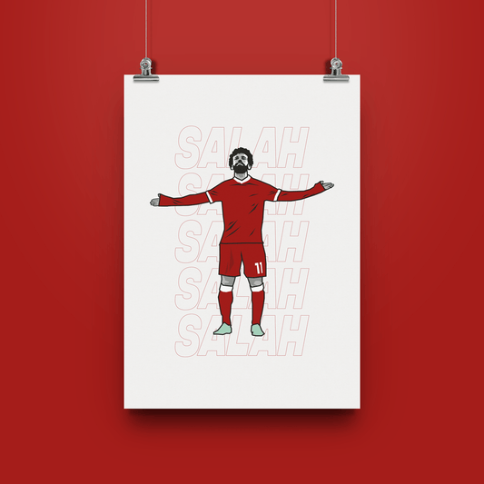 Liverpool Legend Mo Salah LFC Wall Print