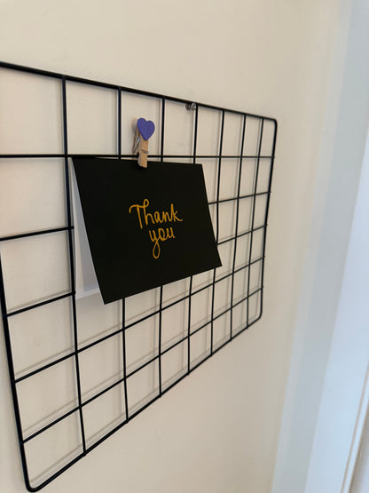 Thank You Gold Foil Velvet Greeting Card (A6)
