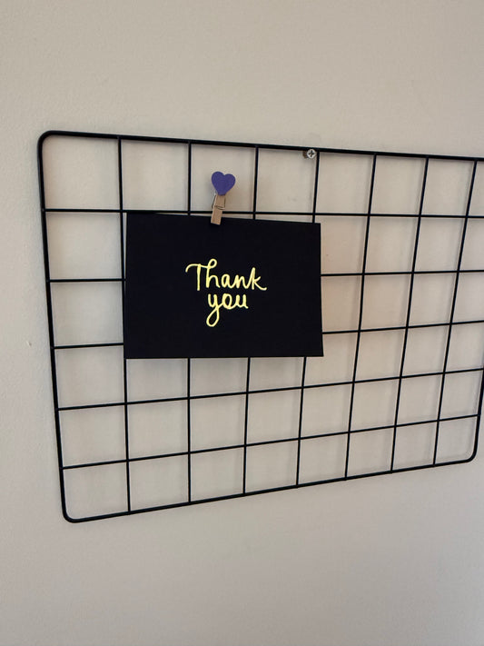 Thank You Gold Foil Velvet Greeting Card (A6)