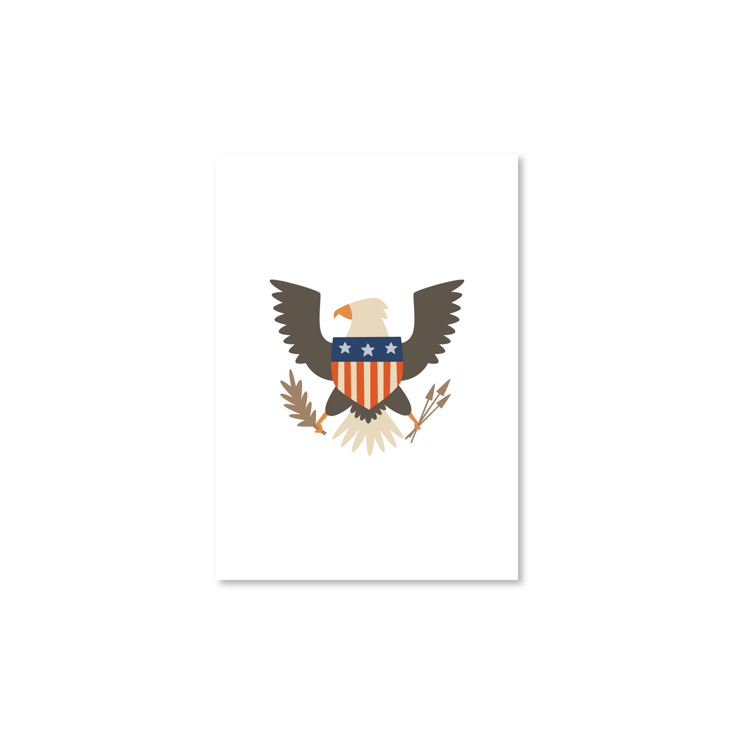 Bald American Eagle USA Pride Postcard