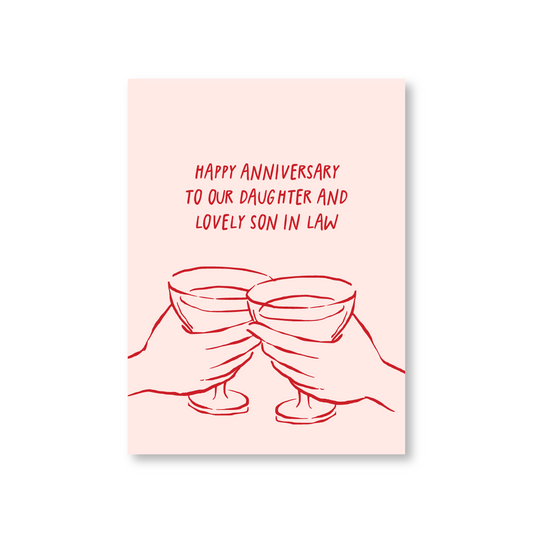 Happy Anniversary Card For Our Daughter & Lovely Son In Law