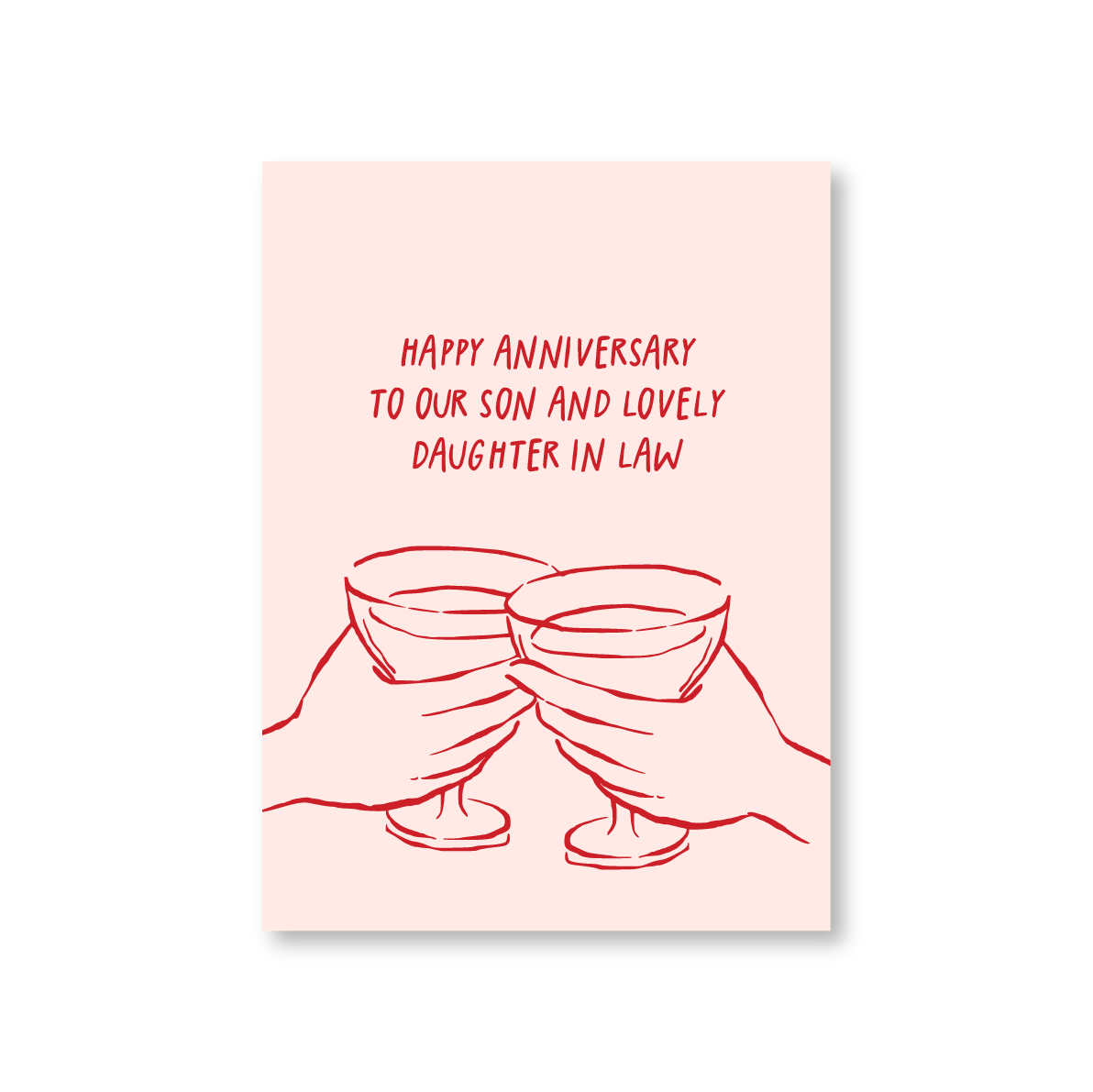 Happy Anniversary Card For Our Son & Lovely Daughter In Law