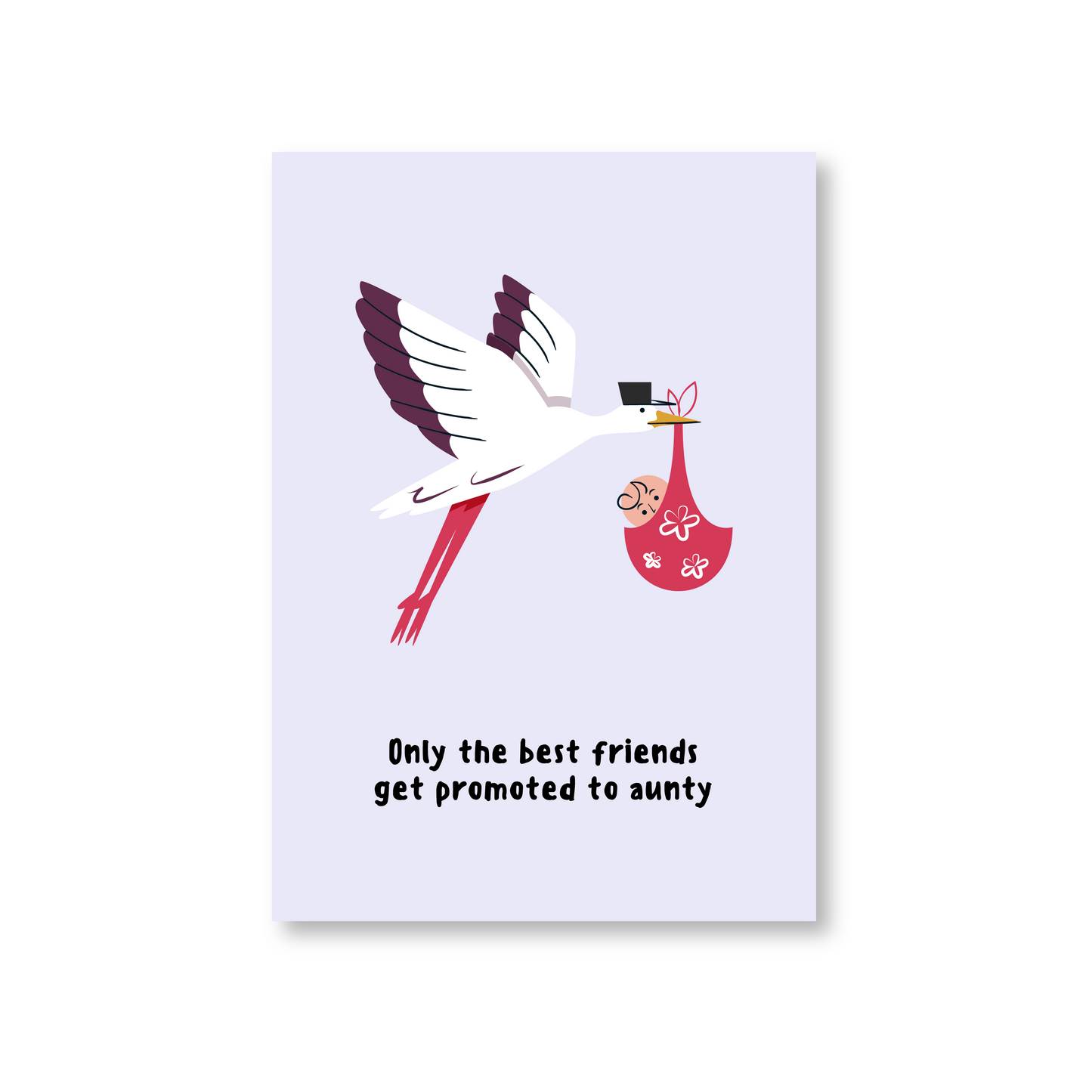 Only The Best Friends Get Promoted To Aunty (Pregnancy Announcement Card)