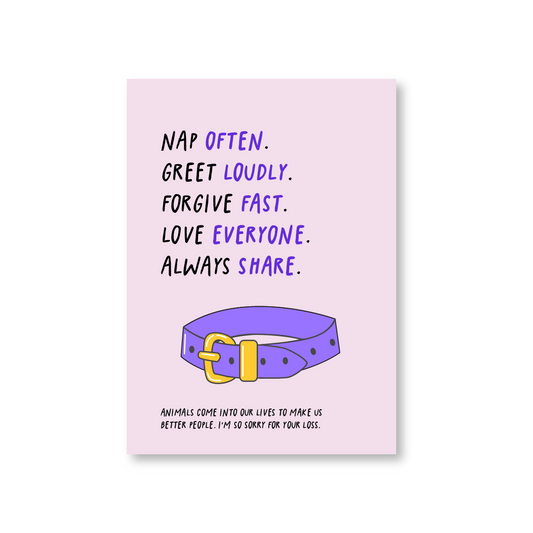Better People Pet Sympathy Card