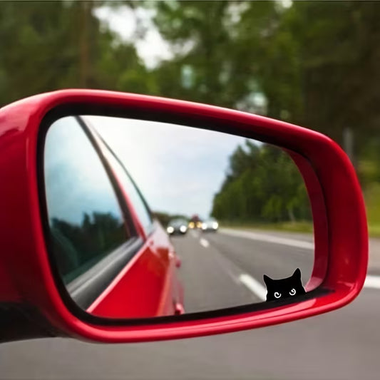 Tiny Peeking Black Cat Sticker