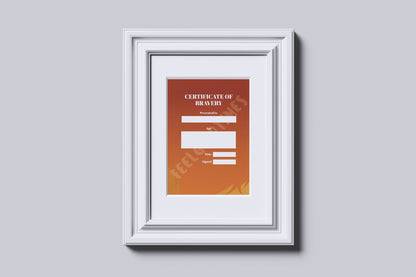 A4 Certificate Of Bravery
