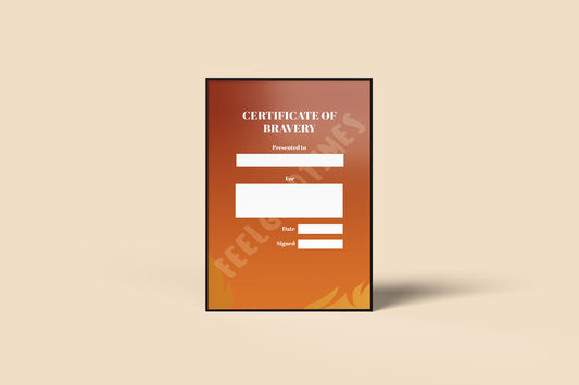 A4 Certificate Of Bravery