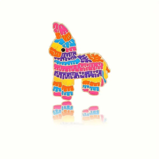 Multicoloured Donkey Cute Pin Badge