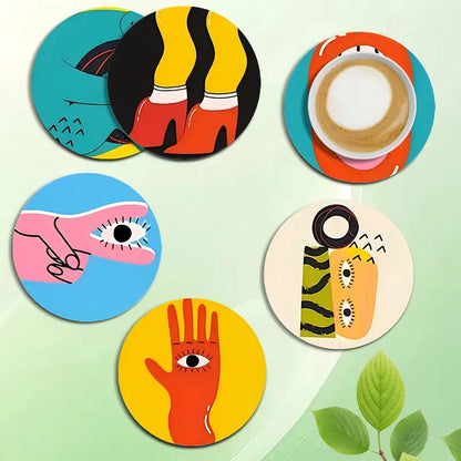 Pack of 6 Fun Cartoon Drinks Coasters