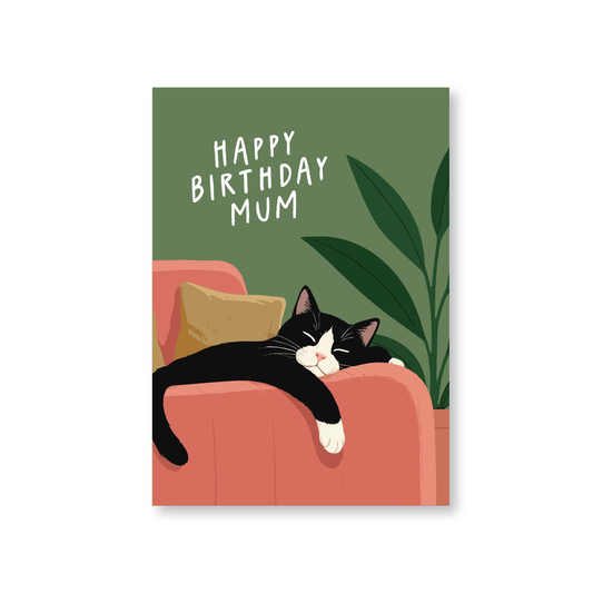 Happy Birthday Mum Cat Birthday Card