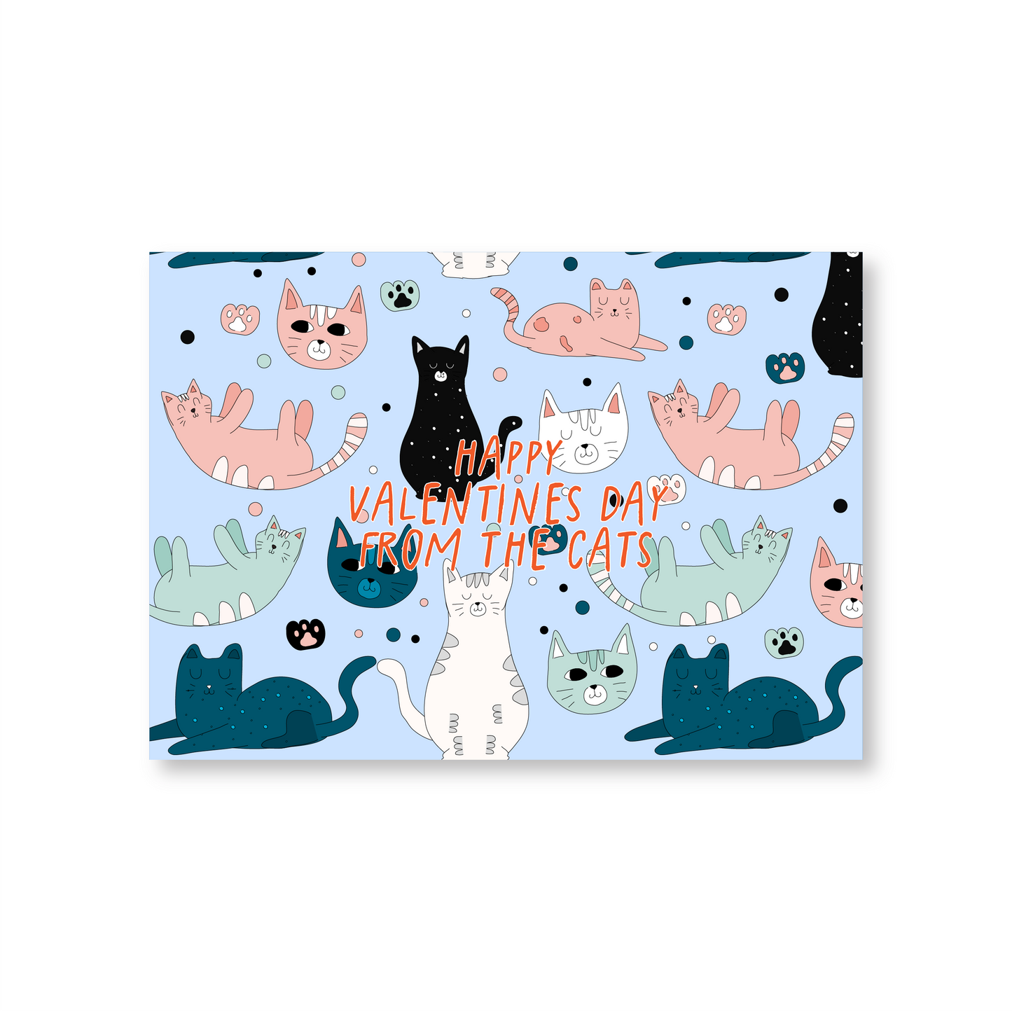 Happy Valentines Day Card From The Cats