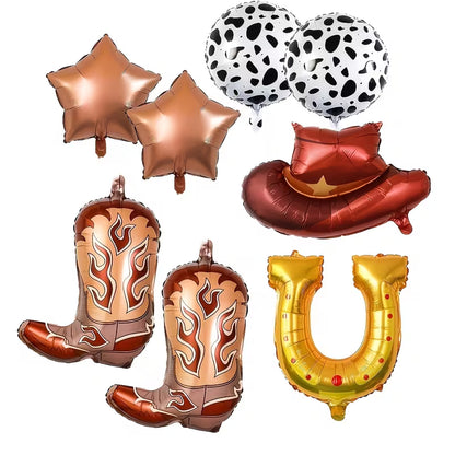 Cowboy Balloon Set – Reusable Helium Balloons for Western-Themed Celebrations