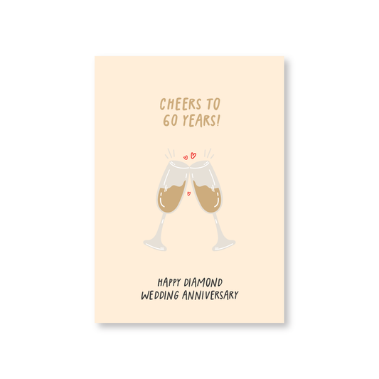 Cheers! Diamond Wedding Anniversary Card (60 Years)
