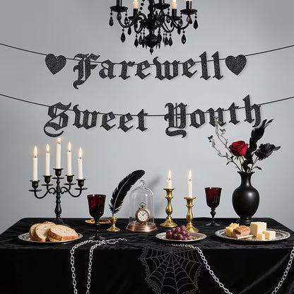 Farewell Sweet Youth Gothic Birthday Banner