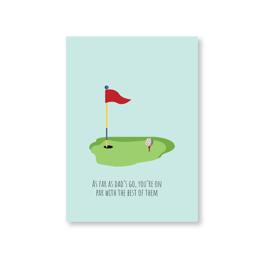 Golf Themed Fathers Day Card For Dad